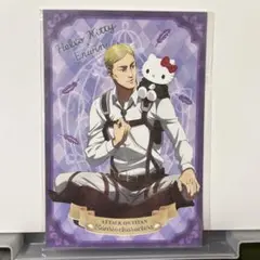 【匿名配送】進撃の巨人 エルヴィン サンリオコラボ　ポストカード キティ