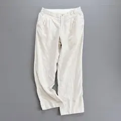 美品 パパス リネン ワイドパンツ 麻100％ ブルーグレー L - メルカリ