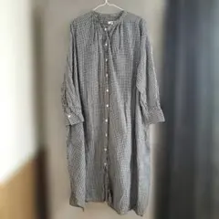 studio CLIP ギンガムチェック シャツワンピース