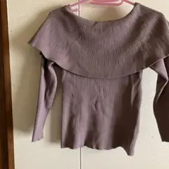 PROPORTION BODY DRESSING オフショルダーリブニット 薄紫