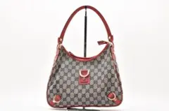 レア】GUCCI GGキャンバス ワンショルダー ハンドバッグ レッド - メルカリ