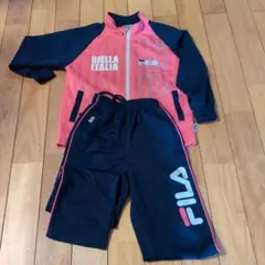 【120】FILA ジャージ 上下 ピンク/ネイビー