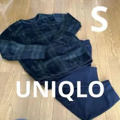 ファーリーフリースセット（チェック・長袖）　メンズS