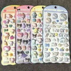 サンリオ コットンパフィーシール 4点セット/サンリオキャラクターズ キティ 等