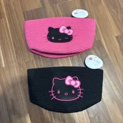 ハローキティ ロープバスケット　ブラック＋ピンク　2点セットアベイル　サンリオのサムネイル