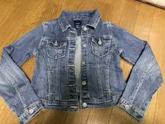 デニムジャケット ボタン留め カジュアル