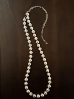 コットンパールのロングネックレス