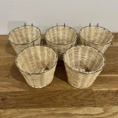 バスケット 5個セット 編みデザイン