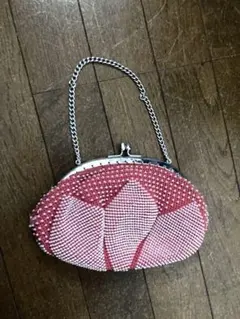 レトロ　アンティーク　ビーズ　ハンドバッグ　昭和