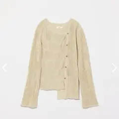 WAVE TUCK ASYMMETRY GLITTER CARDIGAN