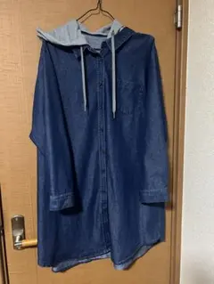 デニムシャツワンピース 長袖