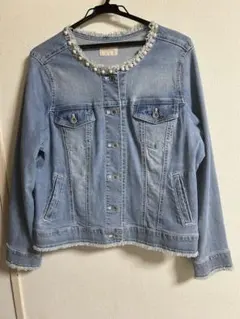 ★美品★ローズティアラ 大きいサイズ デニム Gジャン50 ☆美品☆ローズティアラ 大きいサイズ デニム Gジャン50