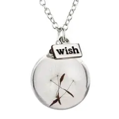 ネックレス シルバー ロング チェーン ガラス #C484-1