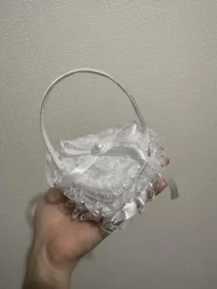 【1.5時間使用】ホワイト ハート型 リングピロー