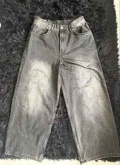 H&M スーパーバギーデニム SUPER BAGGY ジーンズ 31/30　黒