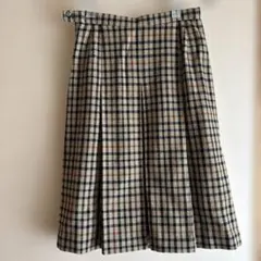 DAKS チェック柄プリーツスカート 72-96