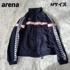 アリーナ　デサント　ジャージ　上 シャカシャカ素材　ネイビー　水泳　Mサイズのサムネイル
