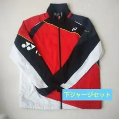 YONEX ジャージ ウィンドブレーカーMサイズ レッド/ネイビー パンツ S