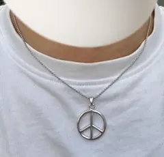 シルバー LOVE & PEACE ネックレス ジョン・レノン・ミュージアム