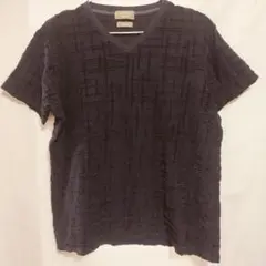 EPOCA UOMO エポカウォモ Vネック 半袖 ニット ネイビー 48