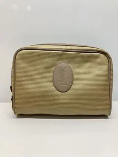 イヴサンローラン　クラッチバッグ　セカンドバッグ　キャンバス　レザー