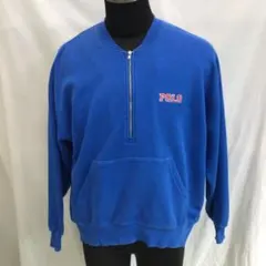 U085K メンズ スウェット青 刺繍 秋冬 POLO M 3/5