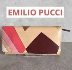 EMILIO PUCCI 長財布 幾何学模様 マルチカラー エナメル ITALYのサムネイル