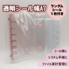 平成レトロ女児A7ランダムシール付透明シール帳クリアバインダー推し活コレクション