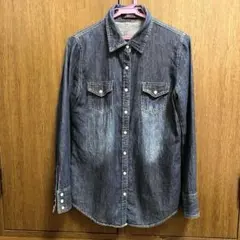 Azul by Moussy ダークデニム 長袖シャツ　Mサイズ