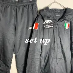 【セットアップ　kappa  ジャージ　スポーツ　黒　古着】