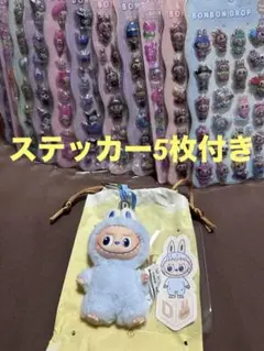 LABUBU PIN FOR LOVE イニシャル［D］ステッカー5点付き