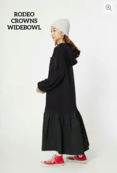 専用　RODEO CROWNS　アシメギャザードッキングマキシワンピース