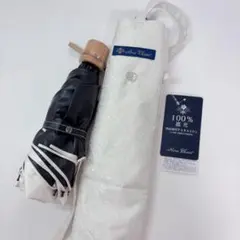 新品　芦屋ロサブラン 日傘 3段折りたたみ　100%遮光　ローズ　アイボリー　白のサムネイル