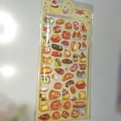 ぷっくりジュエル3Dシール 動物 食べ物