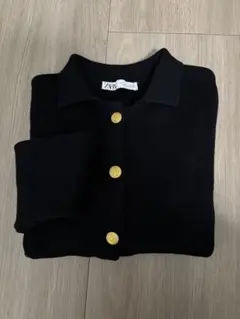 ZARA 金ボタンセーター