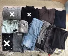 SALEメンズ　洋服まとめ売りTシャツルームウェア　スウェットパンツデニム 大量