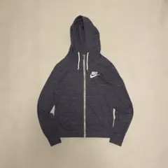 NIKE フルジップパーカー　グレーネイビー　M タイトシルエット　00s 平成