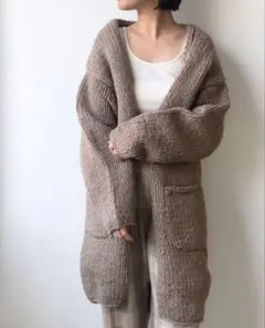 超美品！TODAYFUL ハンドニットロングカーディガン モカ♡