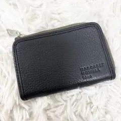 美品 マーガレットハウエル キーケース カードケース ファスナー レザー シボ革