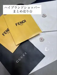 紙袋 まとめ売りハイブランドFENDI GUCCI MONCLERショッパー