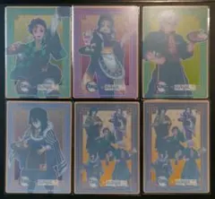 鬼滅の刃　ジョイフル　ステッカー付クリアカード　6枚セット