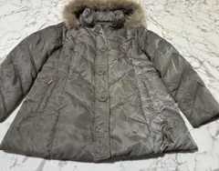 ★BALMAIN ダウンジャケット ファー付きレディースLサイズ