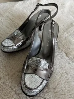 値下げDiana シルバー グリッター サンダル