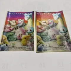 ポケモン　クリスマス　レンチキュラー　ステッカー