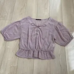 Heather ドット柄リボン付きブラウス