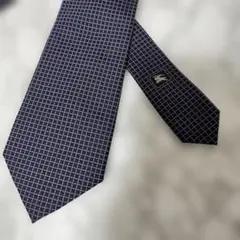 未使用級　バーバリー　ネクタイ　ノバチェック　メガチェック　ネイビー 未使用級 バーバリー ネクタイ ノバチェック メガチェック ネイビー