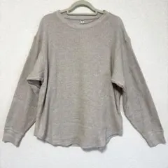 UNIQLO ユニクロ　ワッフルクルーネックロングＴシャツ【S】
