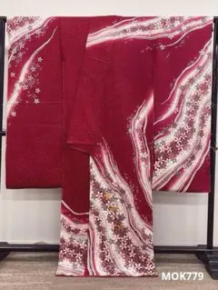 振袖 仮絵羽 舞台衣装 滝泰 金通し 相良刺繍 正絹 未仕立て品 MOK785 