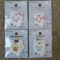サンリオ パイルワッペン ふわふわスノーワッペン 4種