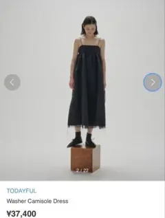 新品 TODAYFUL Washer Camisole Dress ブラック38 TODAYFUL（トゥデイフル）の「【TODAYFUL/トゥデイフル